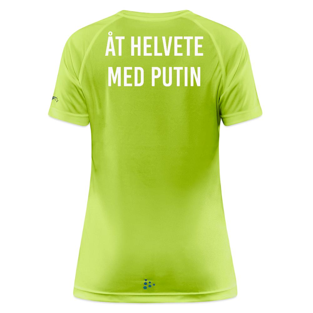Åt helvete med Putin (tränings-T-shirt dam-edition) - äppelgrön