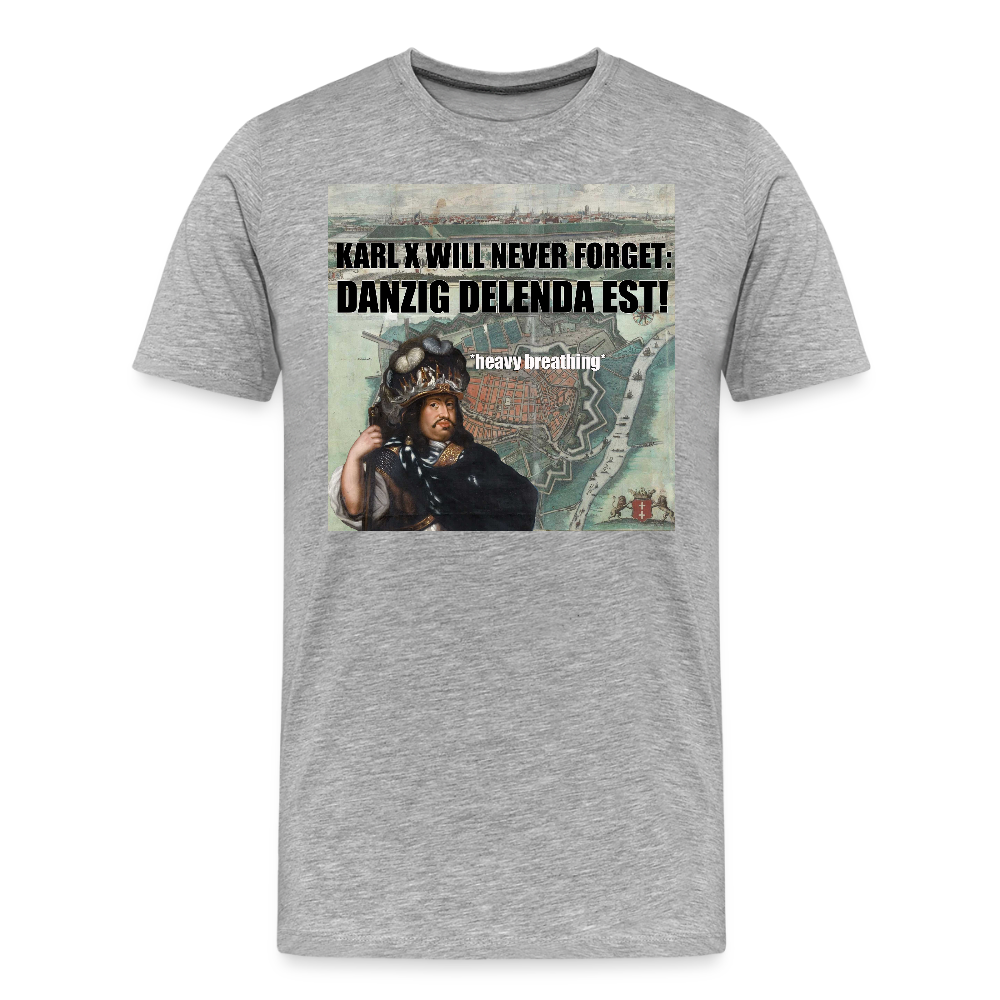Danzig delenda est (ekologisk premium-T-shirt herr-edition) - gråmelerad