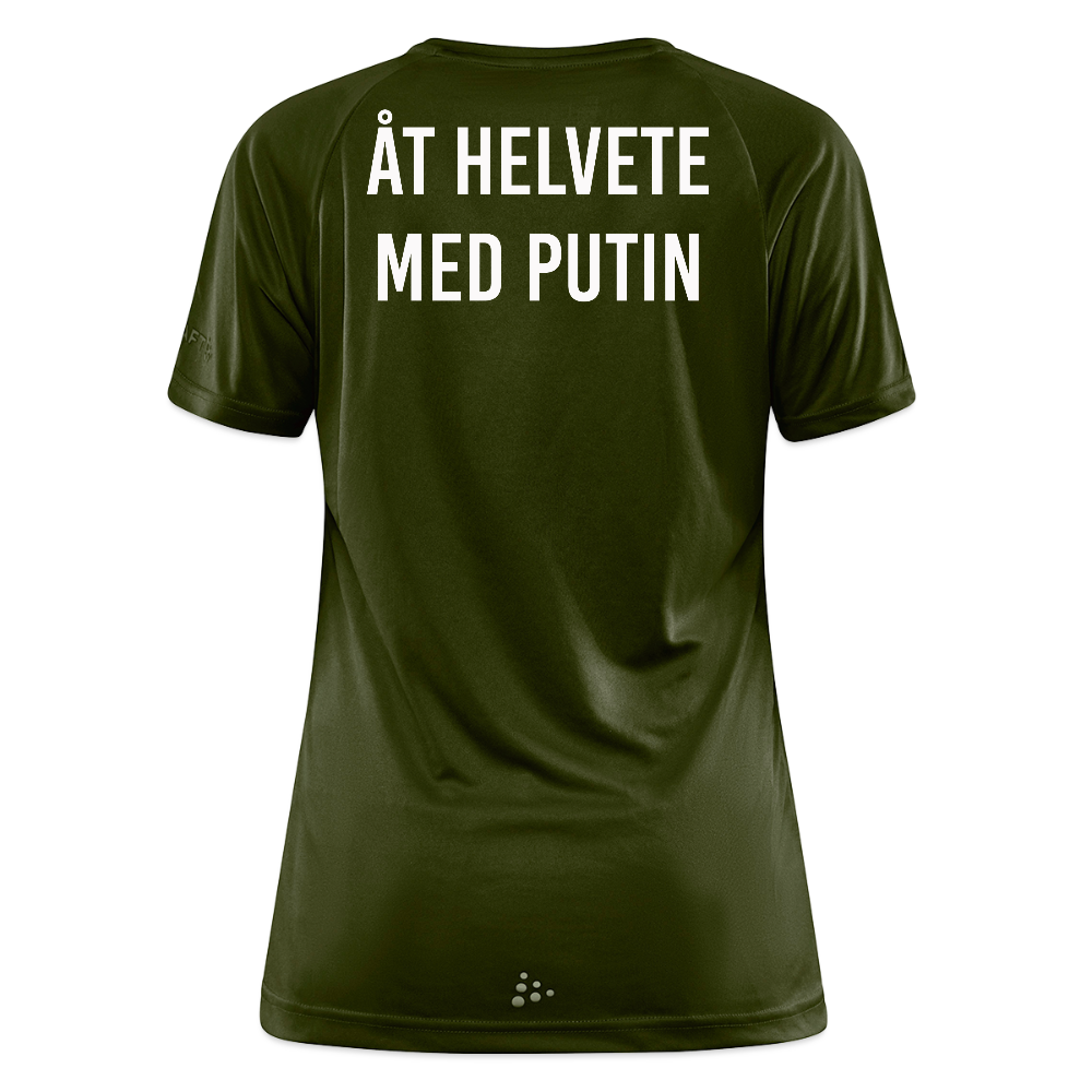 Åt helvete med Putin (tränings-T-shirt dam-edition) - mossgrön