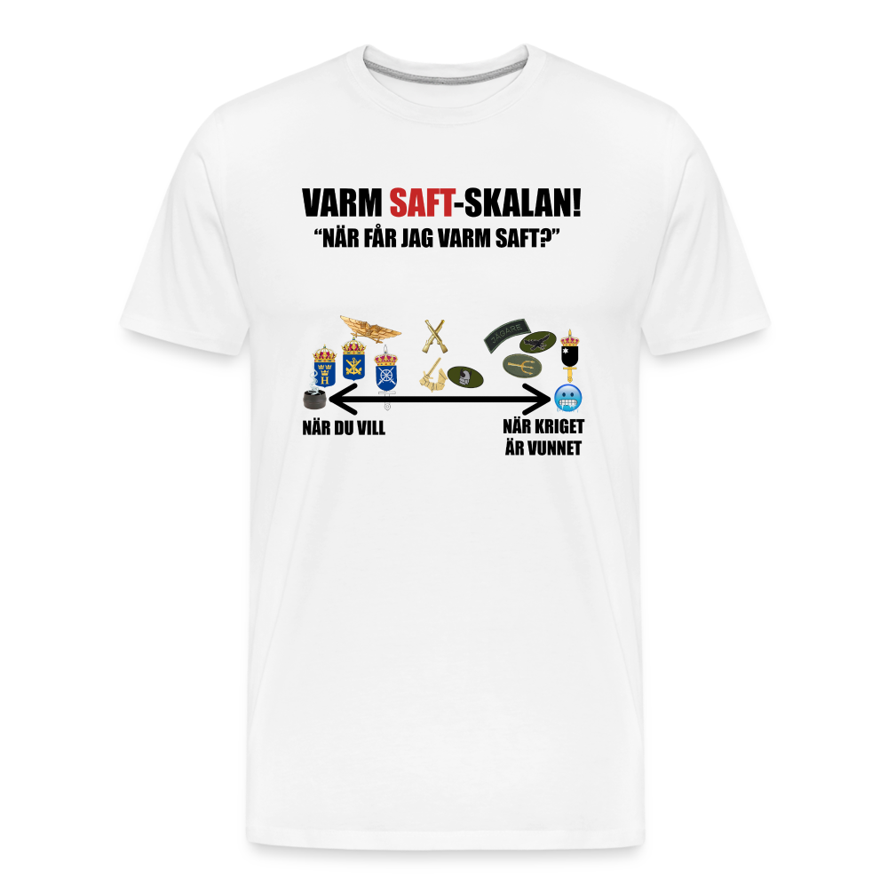 Varm saft-skalan (ekologisk premium-T-shirt herr-edition) - vit