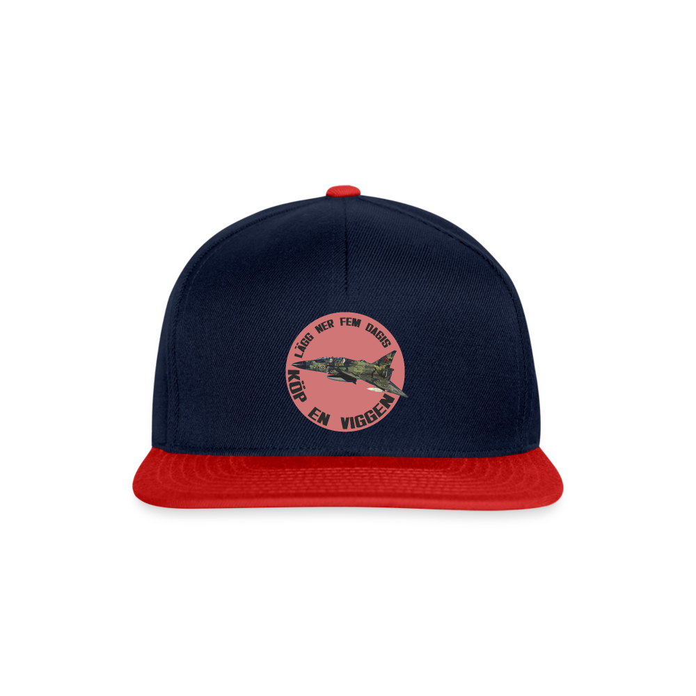 Lägg ner fem dagis - köp en Viggen (Snapbackkeps-edition) - marinblå/röd