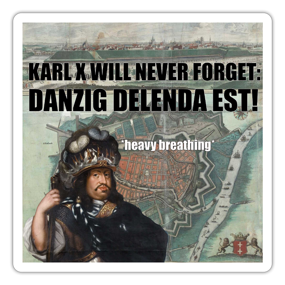 Danzig delenda est (sticker) - matt vit