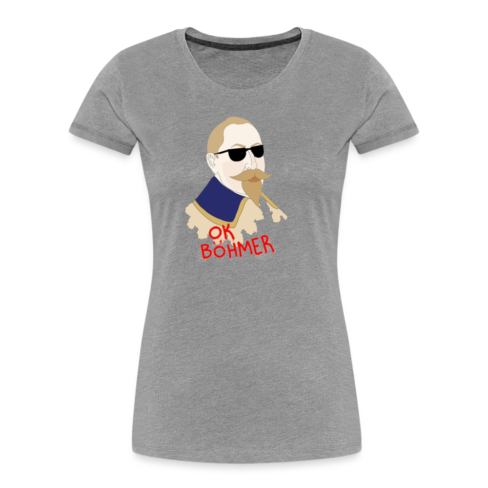 OK Böhmer (Ekologisk premium-T-shirt dam-edition) - gråmelerad