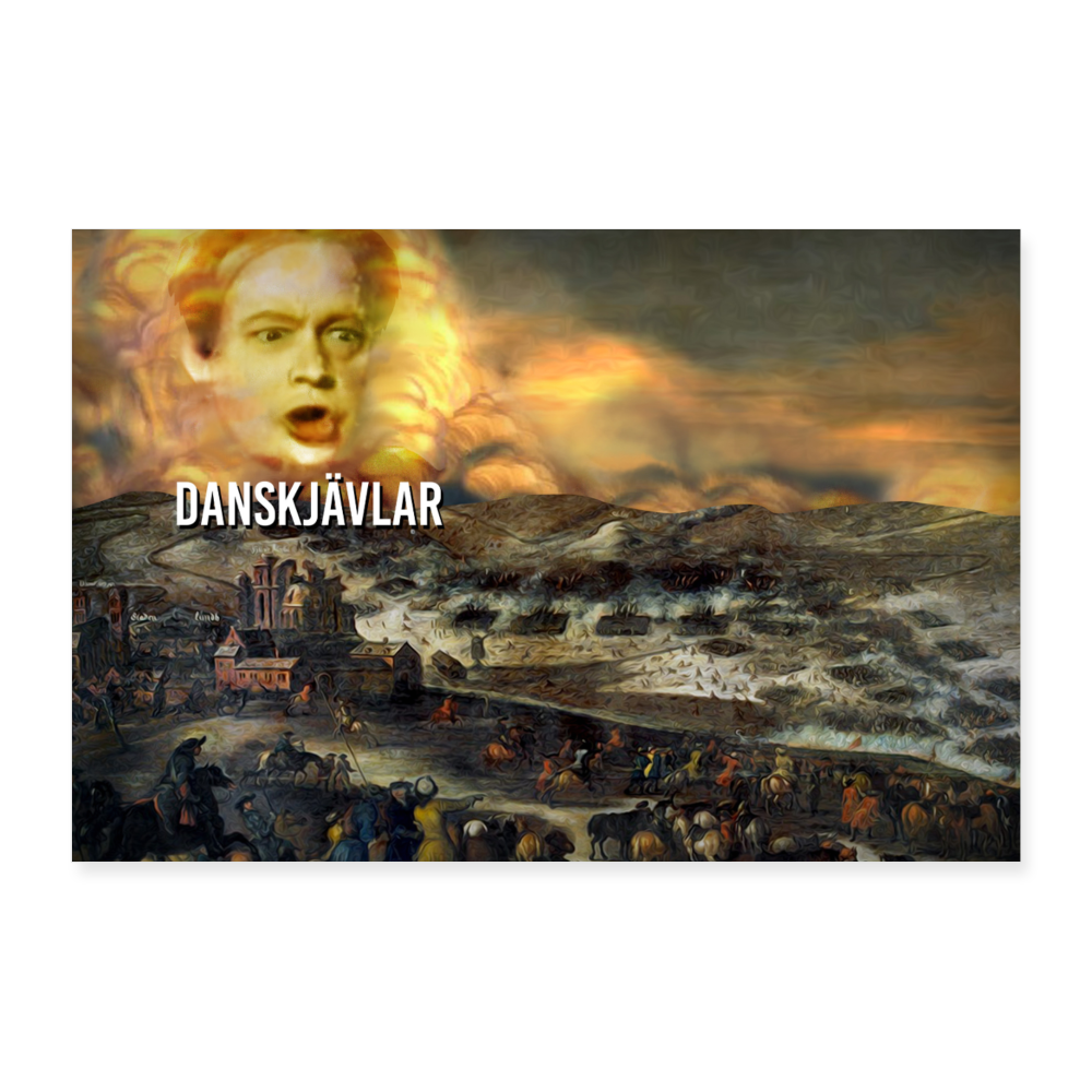 Danskjävlar (Poster 60x40 cm) - vit
