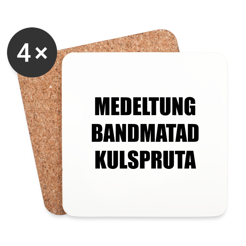 Medeltung Bandmatad Kulspruta (Underlägg, 4 pack) - vit