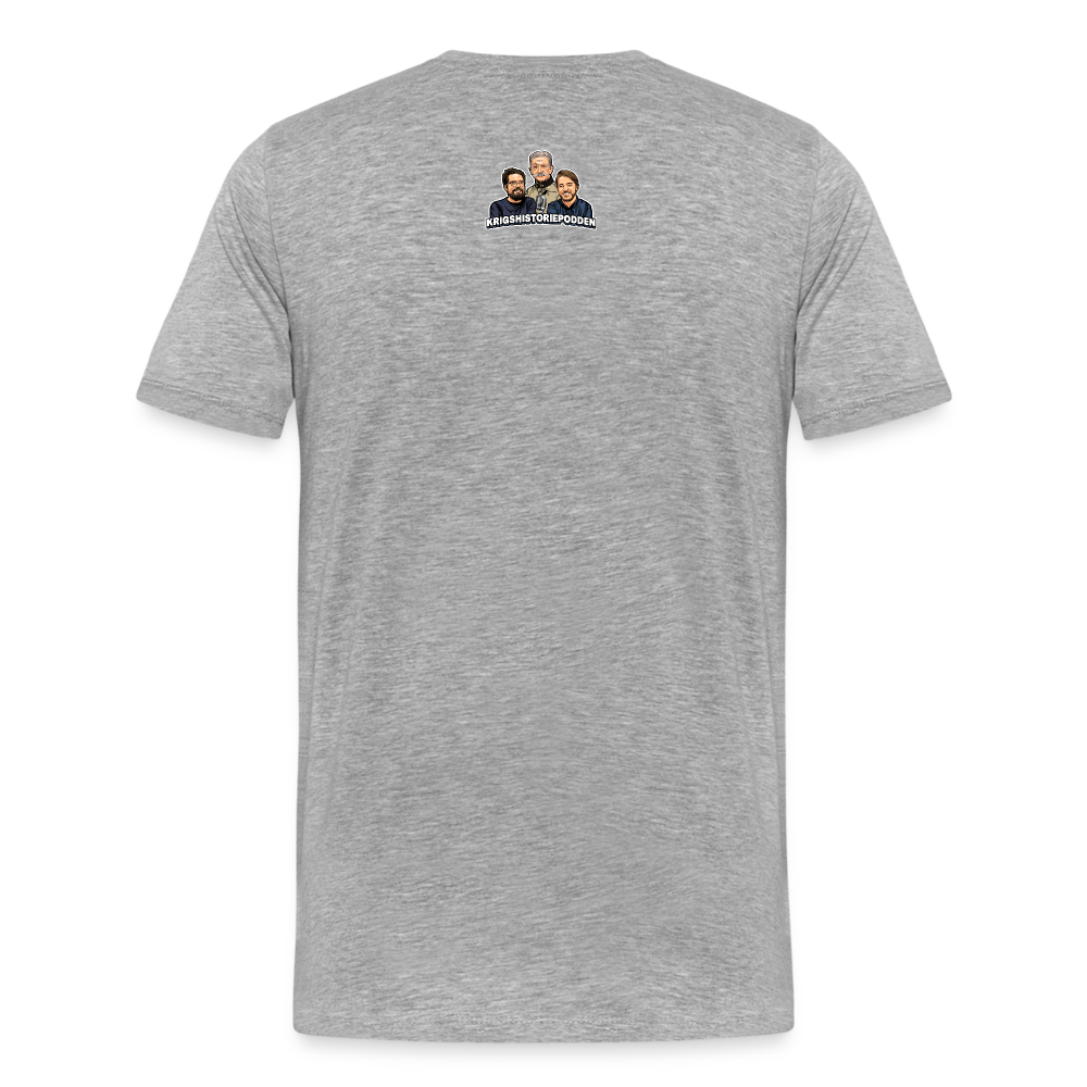 Varm saft-skalan (ekologisk premium-T-shirt herr-edition) - gråmelerad