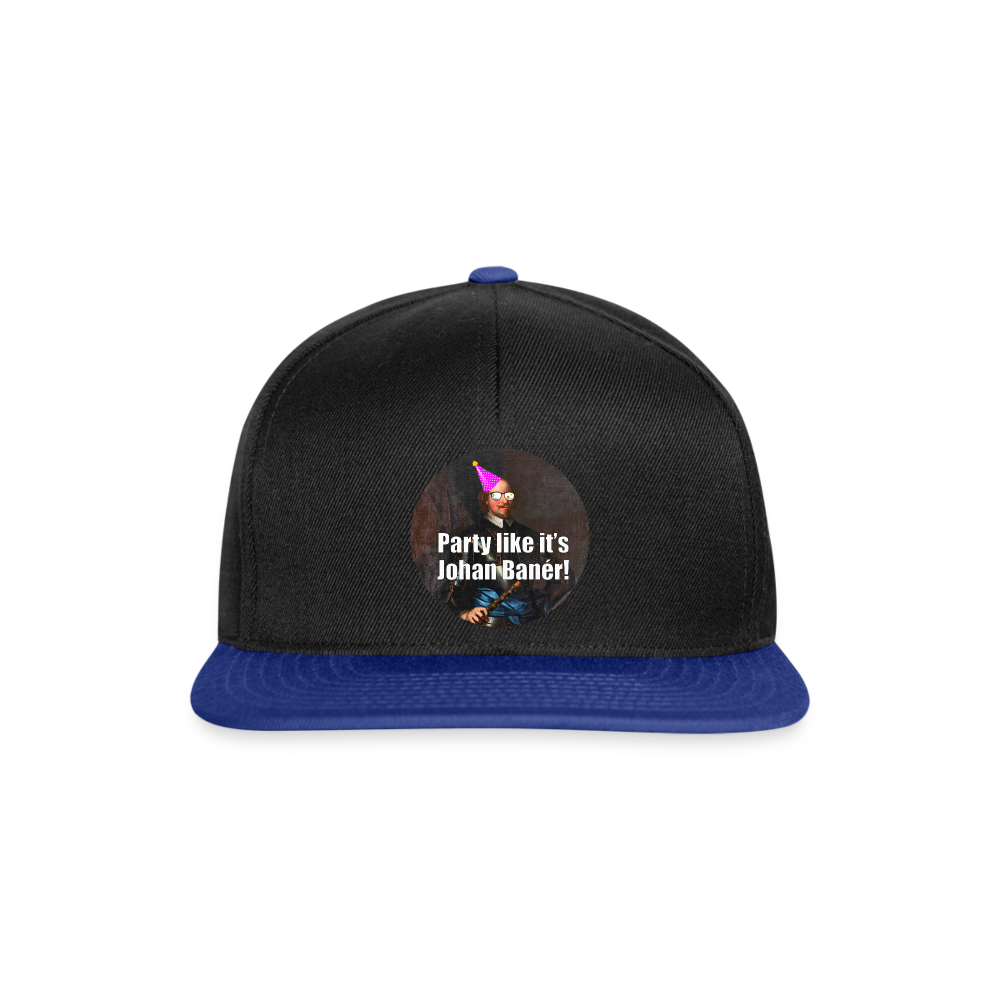 Party like it's Johan Banér! (Snapbackkeps-edition) - svart/kungsblå