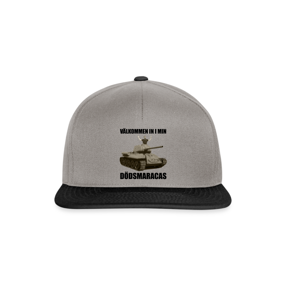 Välkommen in i min dödsmaracas! (Snapbackkeps-edition) - grafitgrå/svart