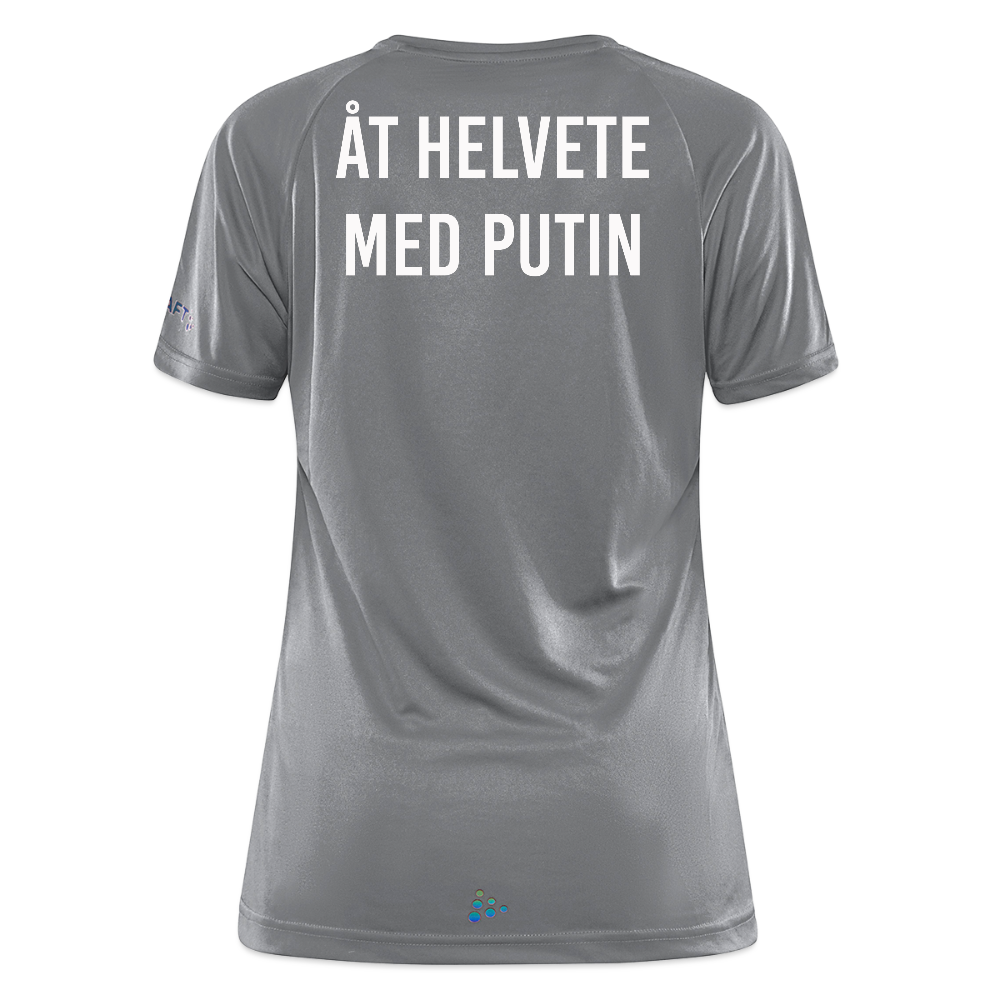Åt helvete med Putin (tränings-T-shirt dam-edition) - vintagegrå
