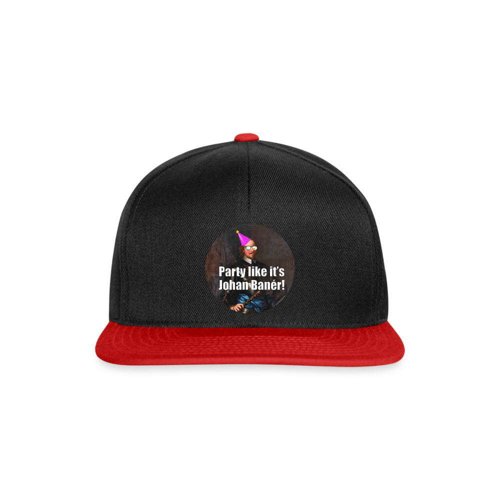 Party like it's Johan Banér! (Snapbackkeps-edition) - svart/röd