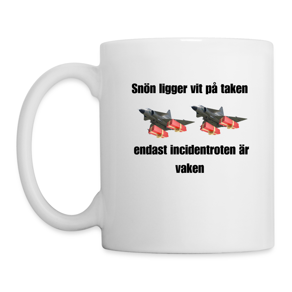 Snön ligger vit på taken (mugg-edition) - vit