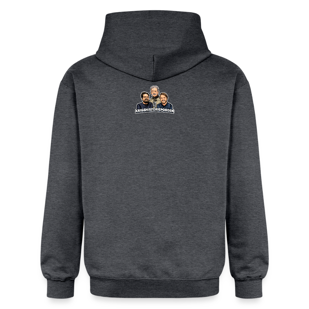 Välkommen in i min dödsmaracas! (luvtröja unisex-edition) - mörkgråmelerad