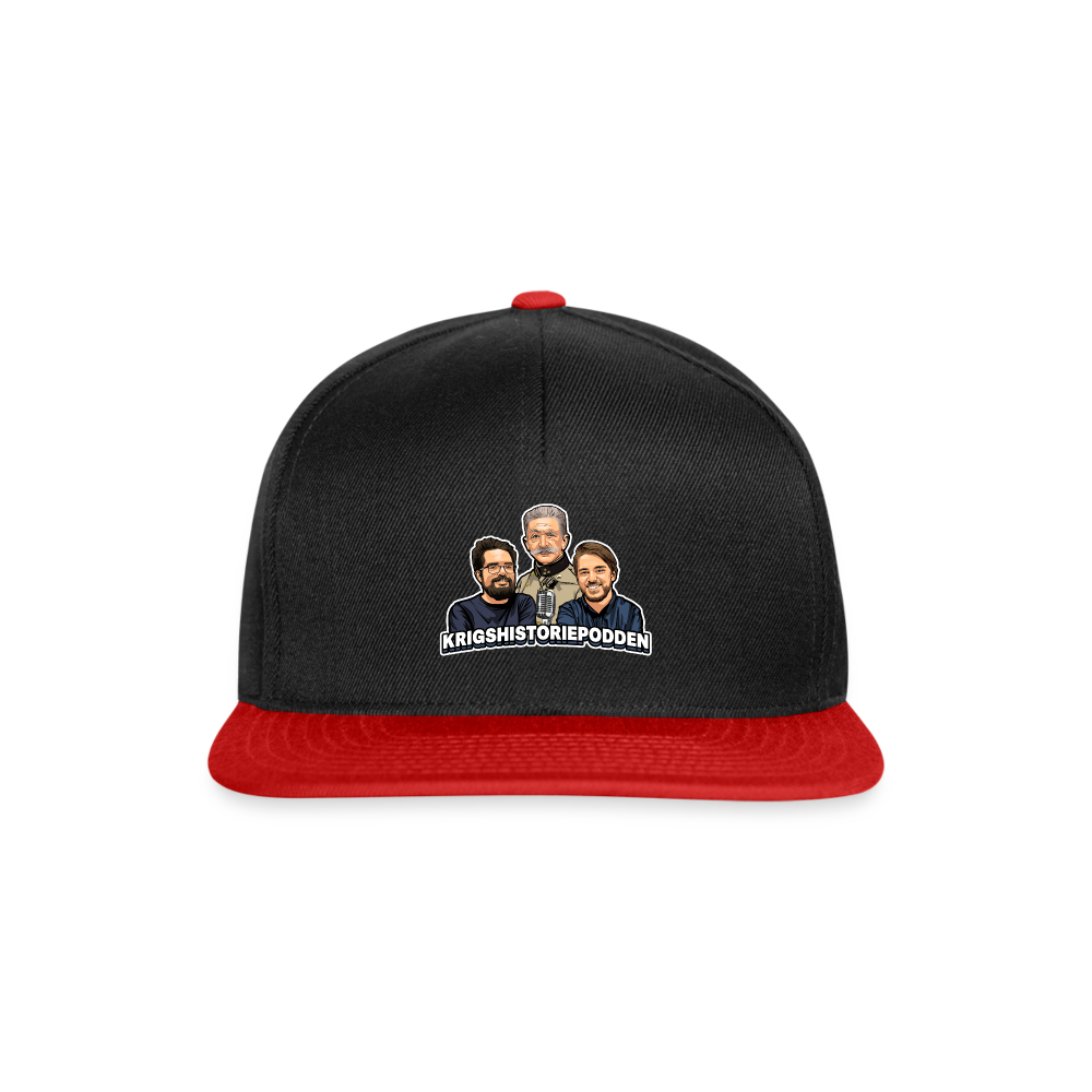 Krigshistoriepodden (Snapbackkeps-edition) - svart/röd