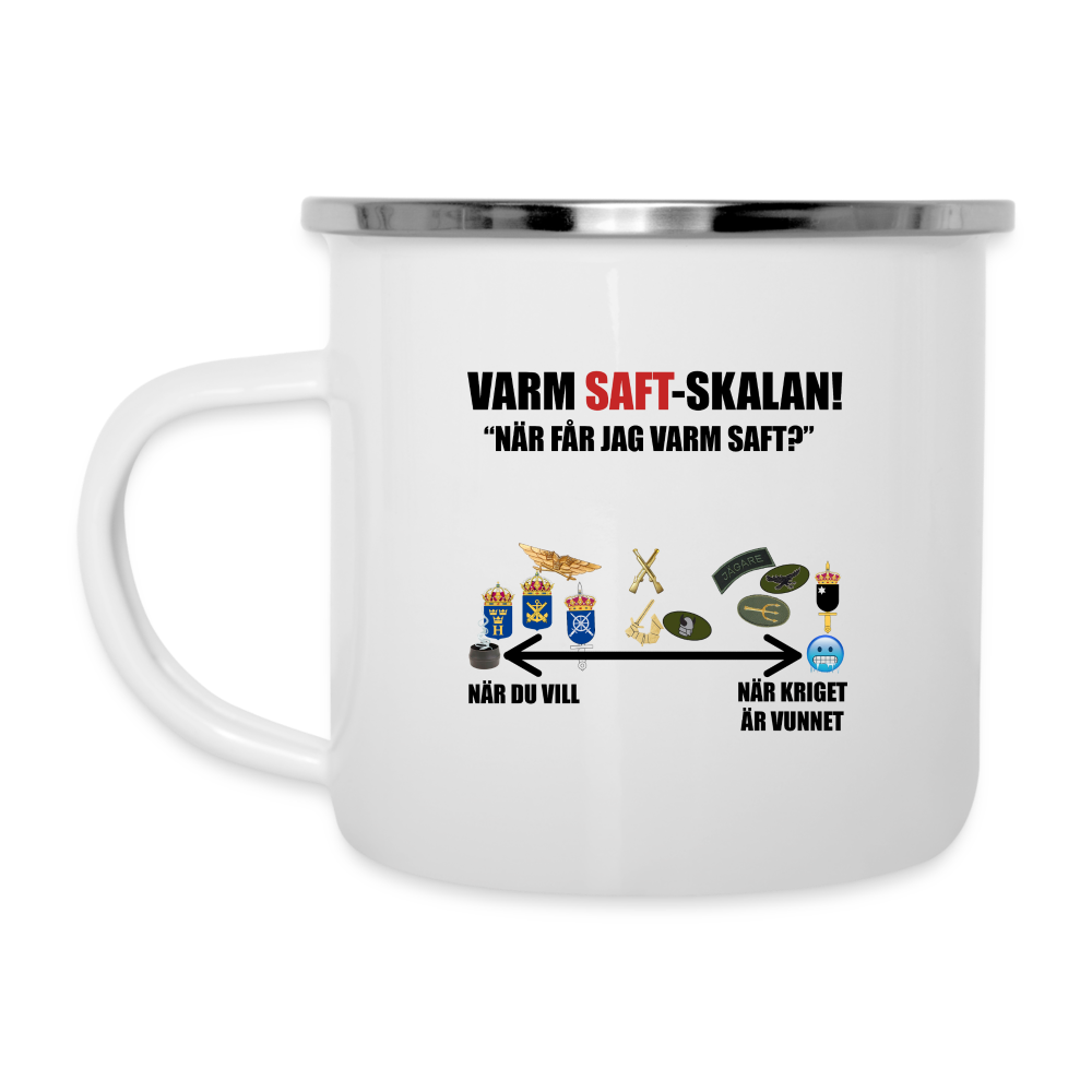 Varm saft-skalan (Emaljmugg-edition) - vit