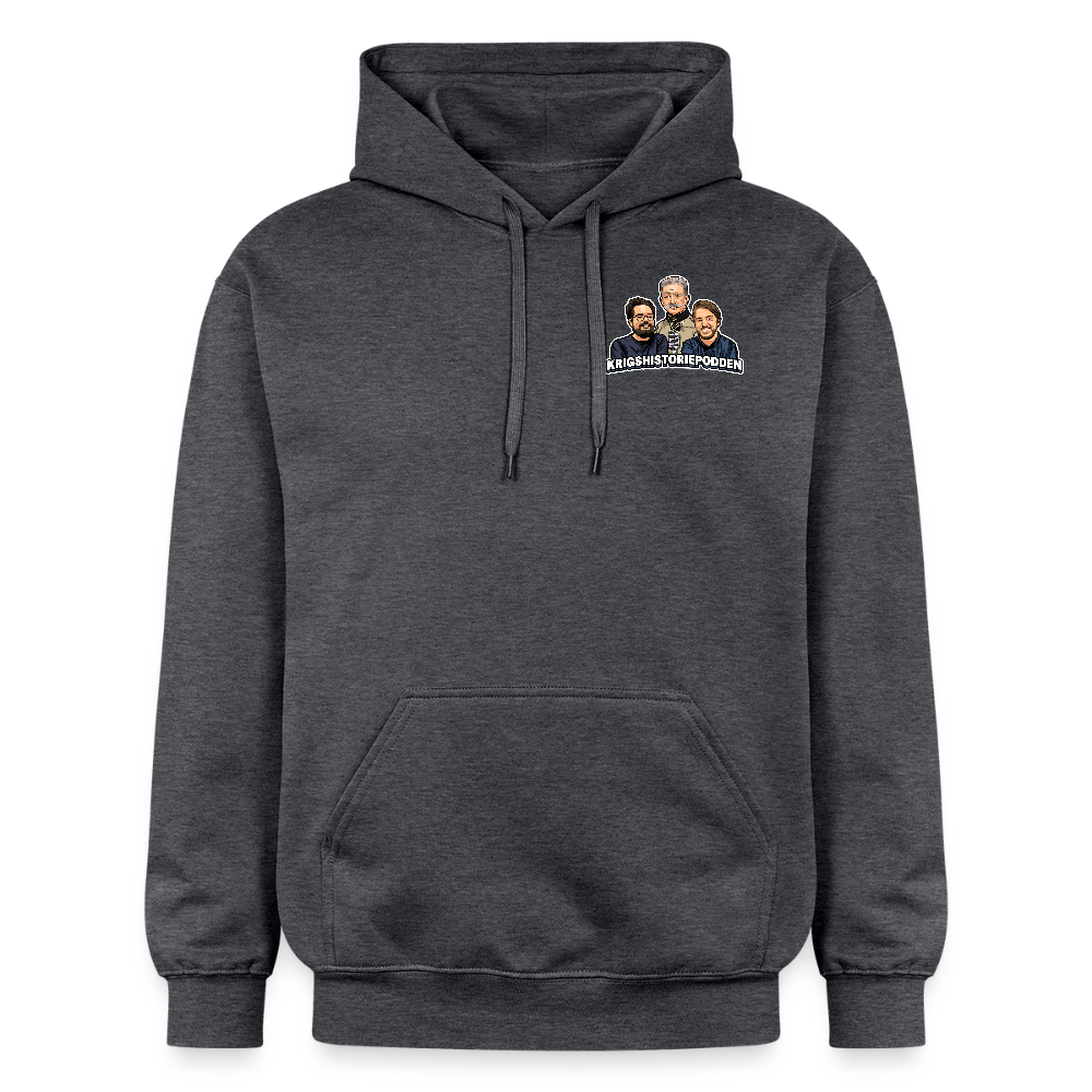 Krigshistoriepodden (luvtröja unisex-edition) - mörkgråmelerad