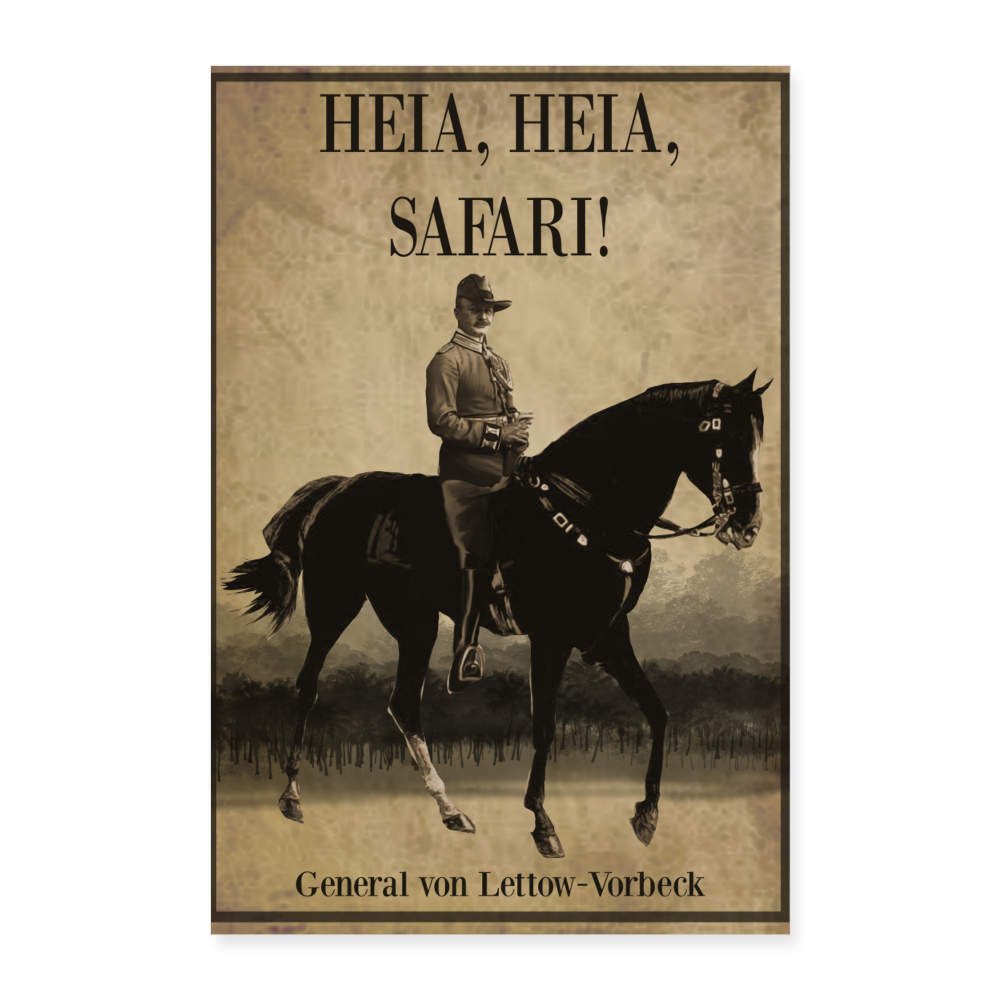 Heia Heia, Safari! (Poster 40x60 cm) - vit