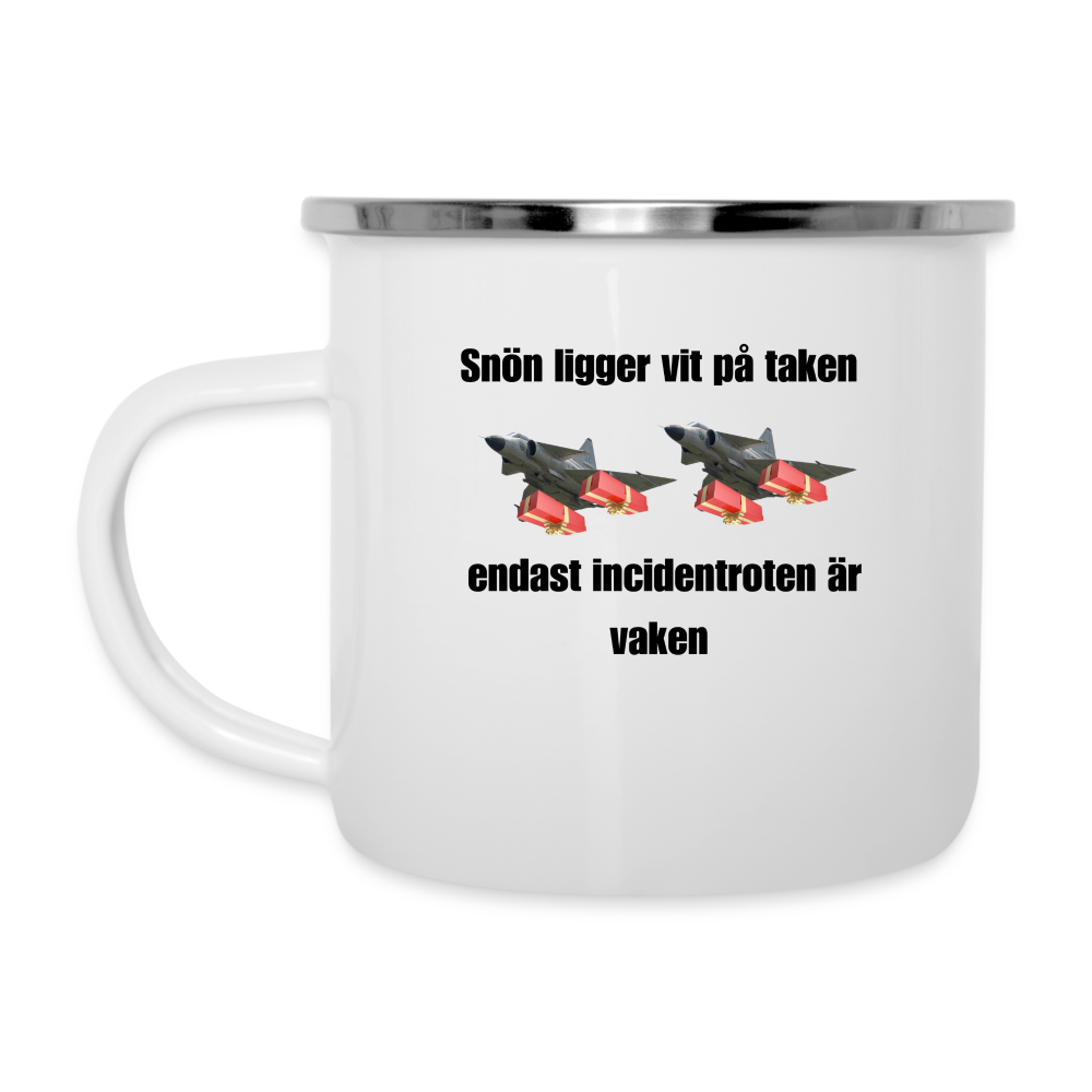 Snön ligger vit på taken - vit