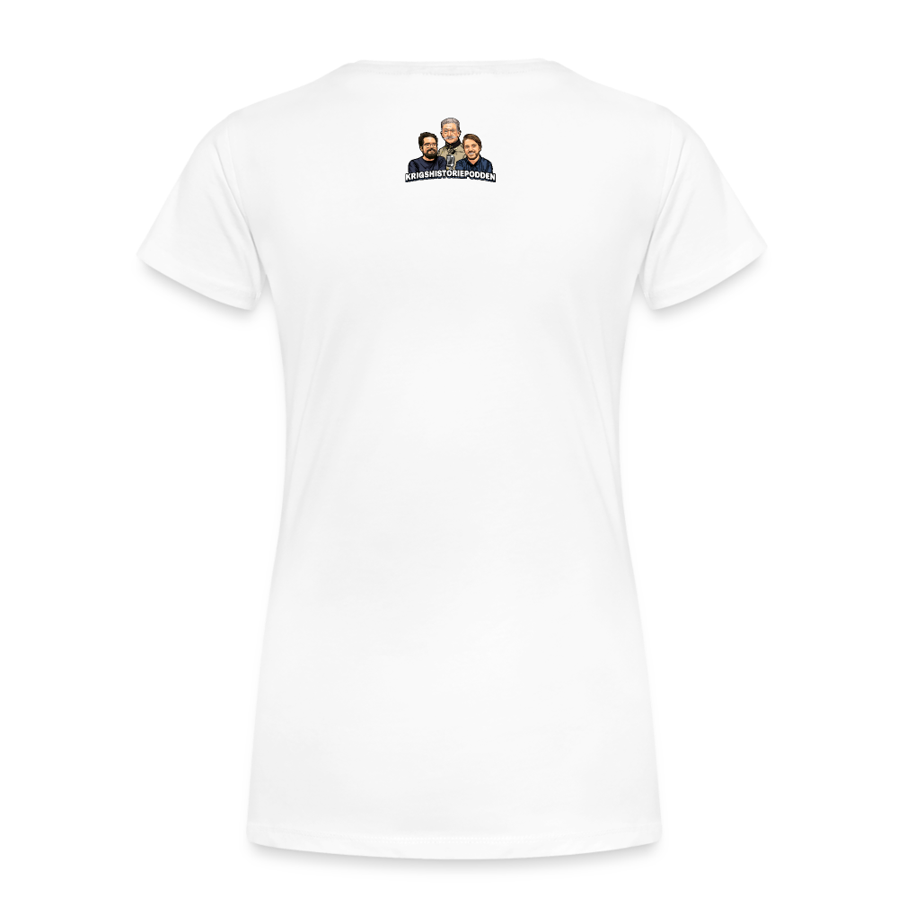 Varm saft-skalan (ekologisk premium-T-shirt dam-edition) - vit