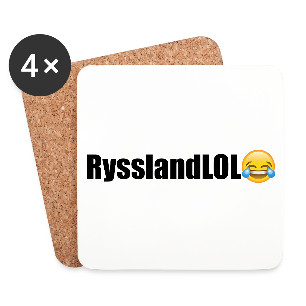 RysslandLOL (Underlägg, 4-pack) - vit