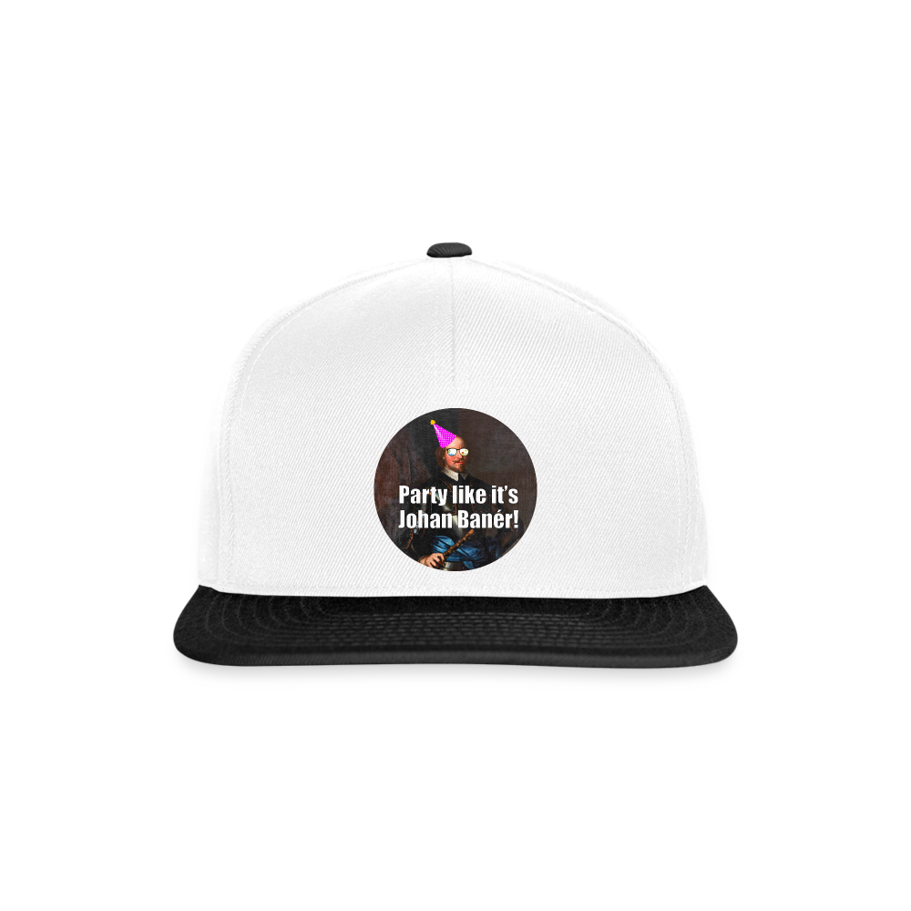 Party like it's Johan Banér! (Snapbackkeps-edition) - vit/svart