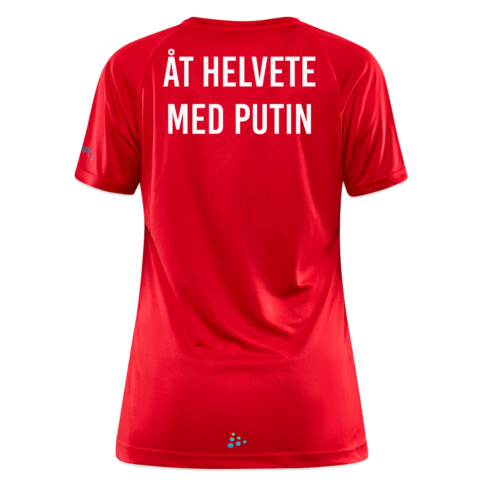 Åt helvete med Putin (tränings-T-shirt dam-edition) - röd