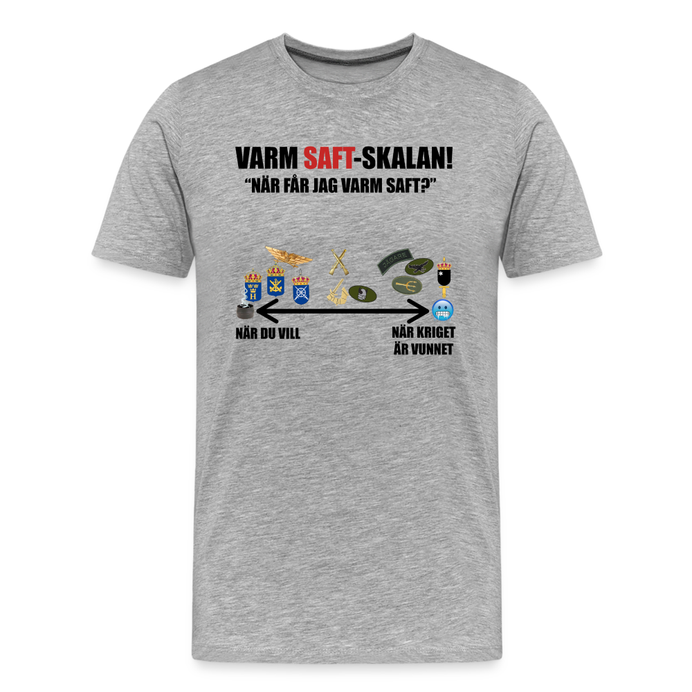 Varm saft-skalan (ekologisk premium-T-shirt herr-edition) - gråmelerad