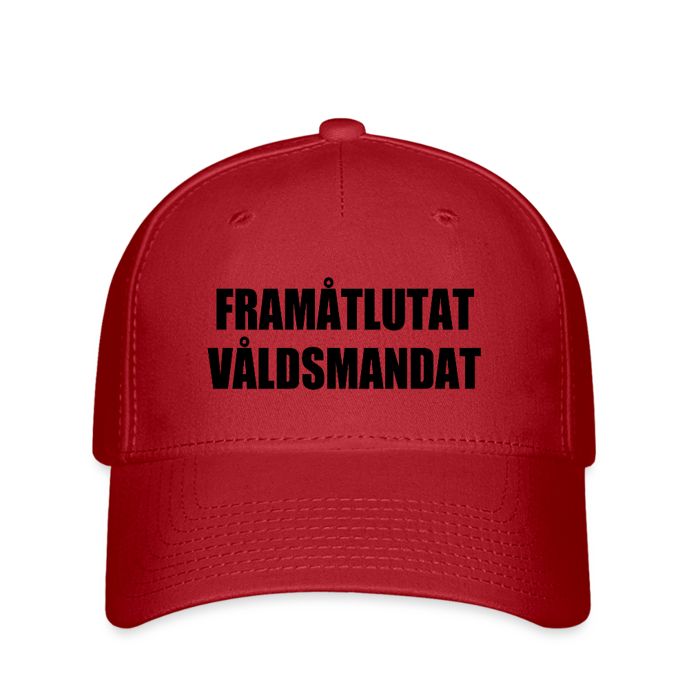 Framåtlutat Våldsmandat (Flexfit keps) - röd