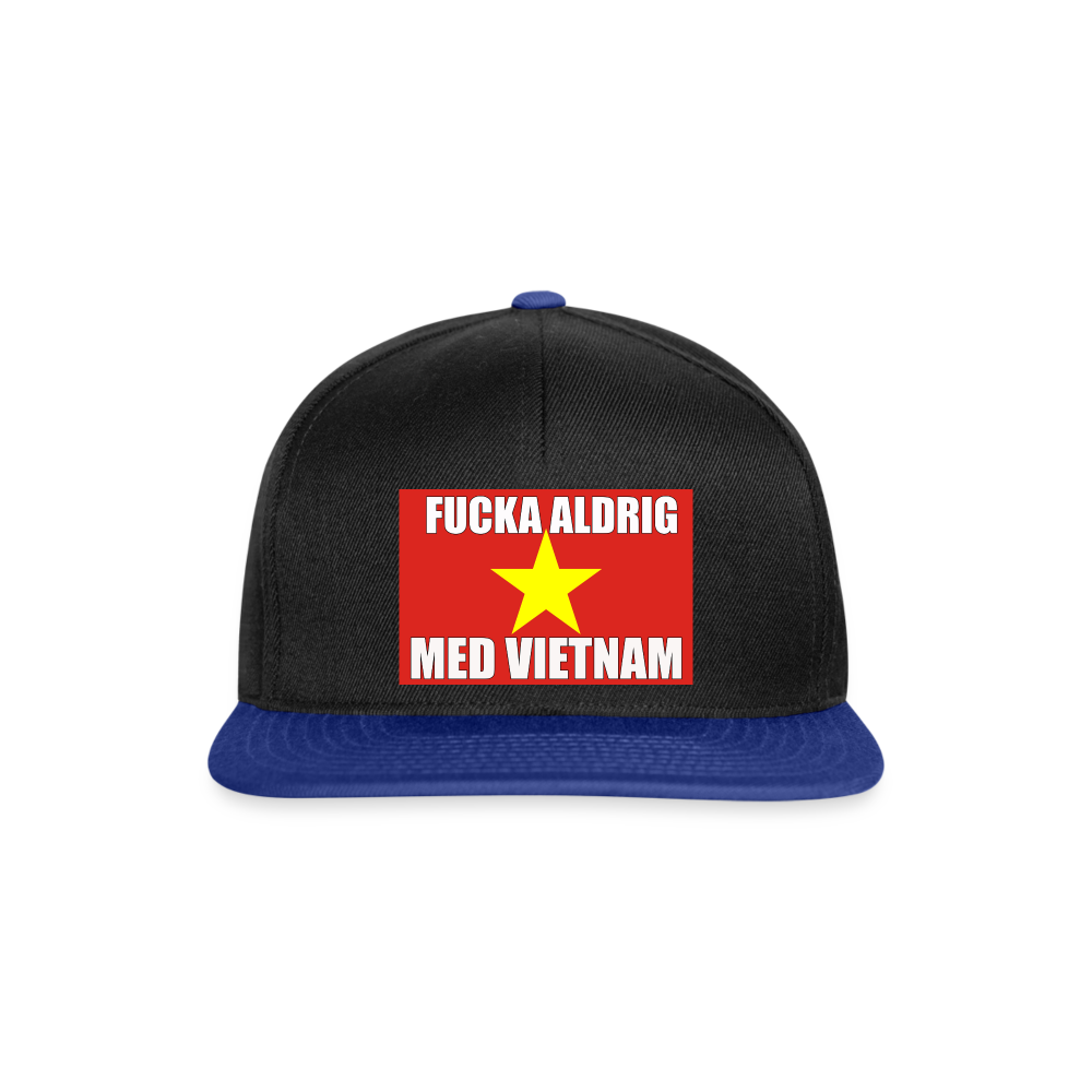 Fucka aldrig med Vietnam (Snapbackkeps-edition) - svart/kungsblå