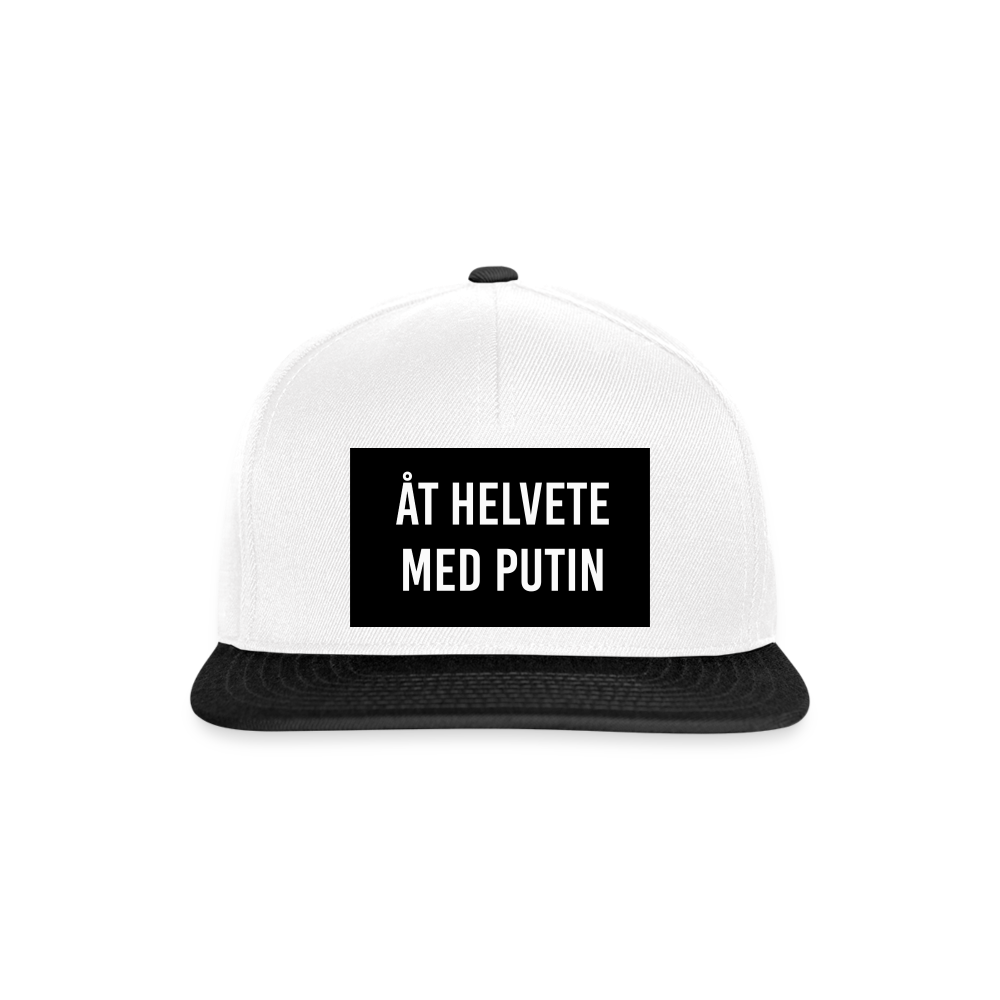 Åt helvete med Putin (Snapbackkeps-edition) - vit/svart