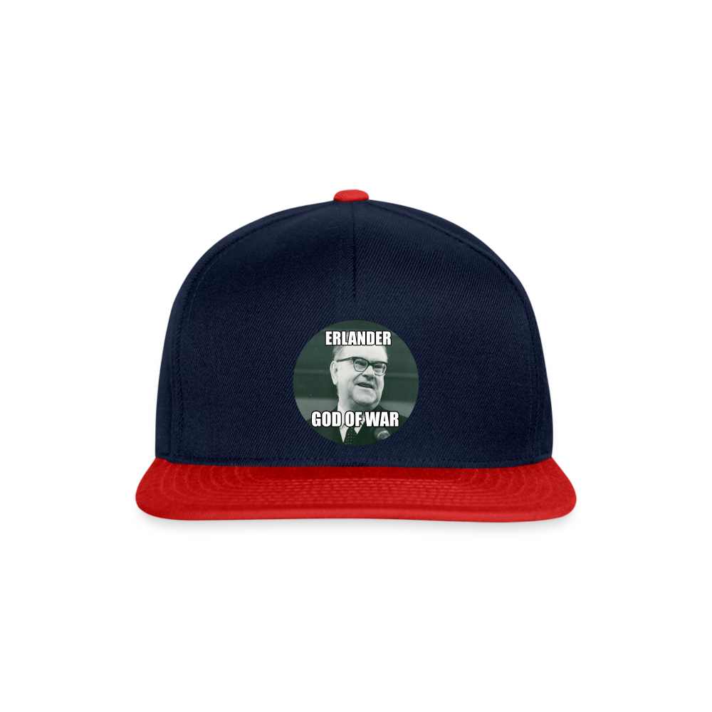Erlander – God of War (Snapbackkeps-edition) - marinblå/röd