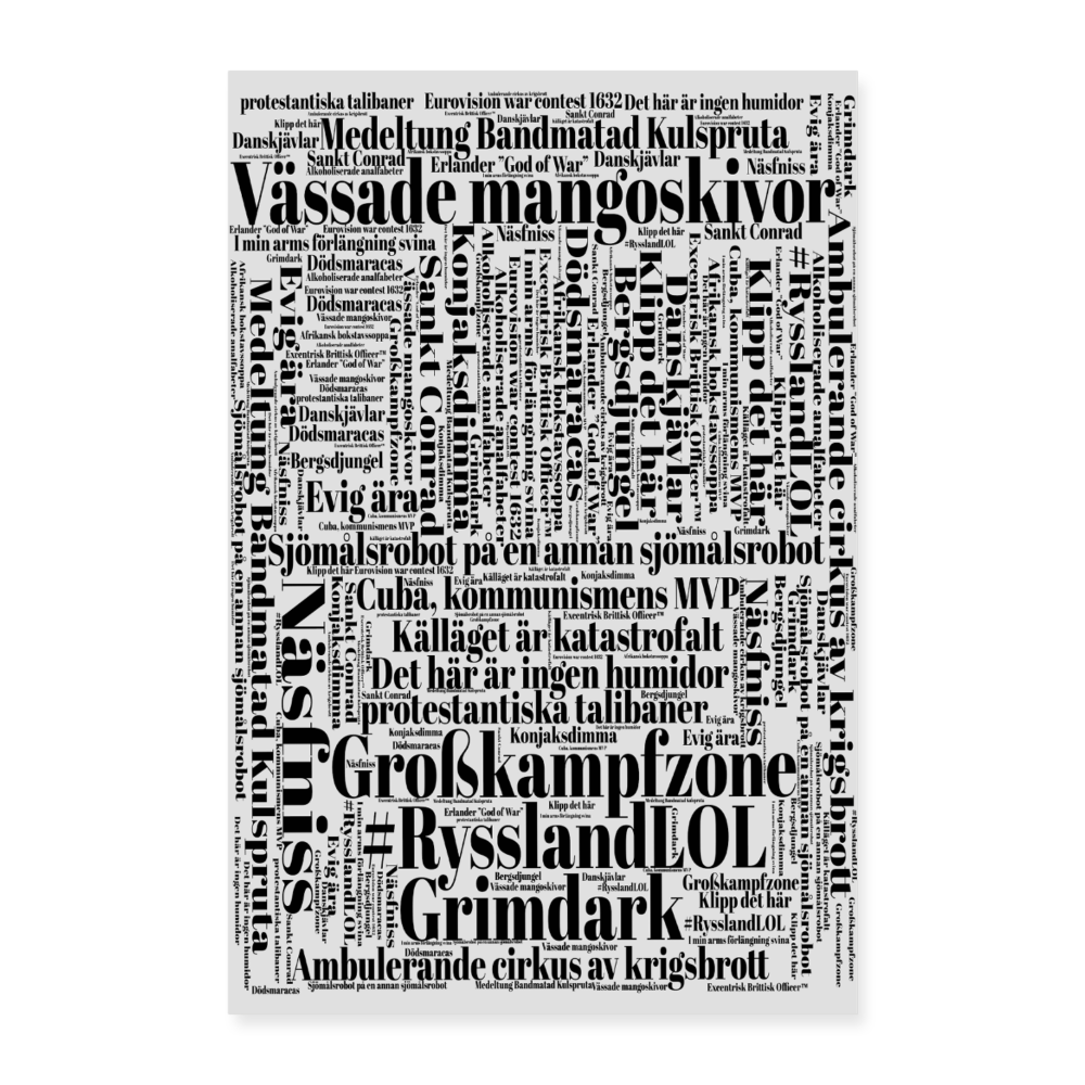 KHP Citatvägg (Poster 40x60 cm) - vit