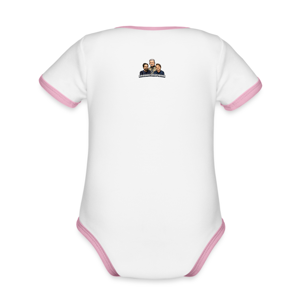 Varm saft-skalan (ekologisk kortärmad babybody-edition) - vit/rosa