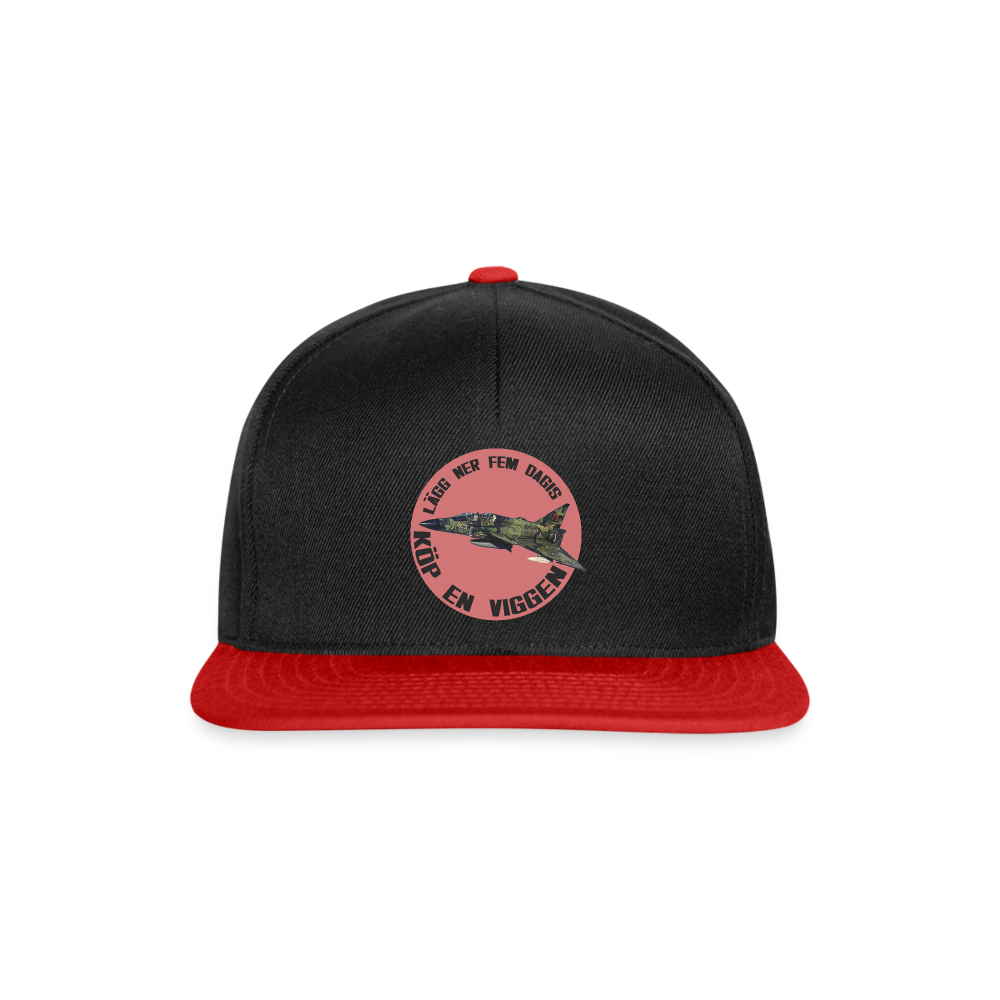 Lägg ner fem dagis - köp en Viggen (Snapbackkeps-edition) - svart/röd