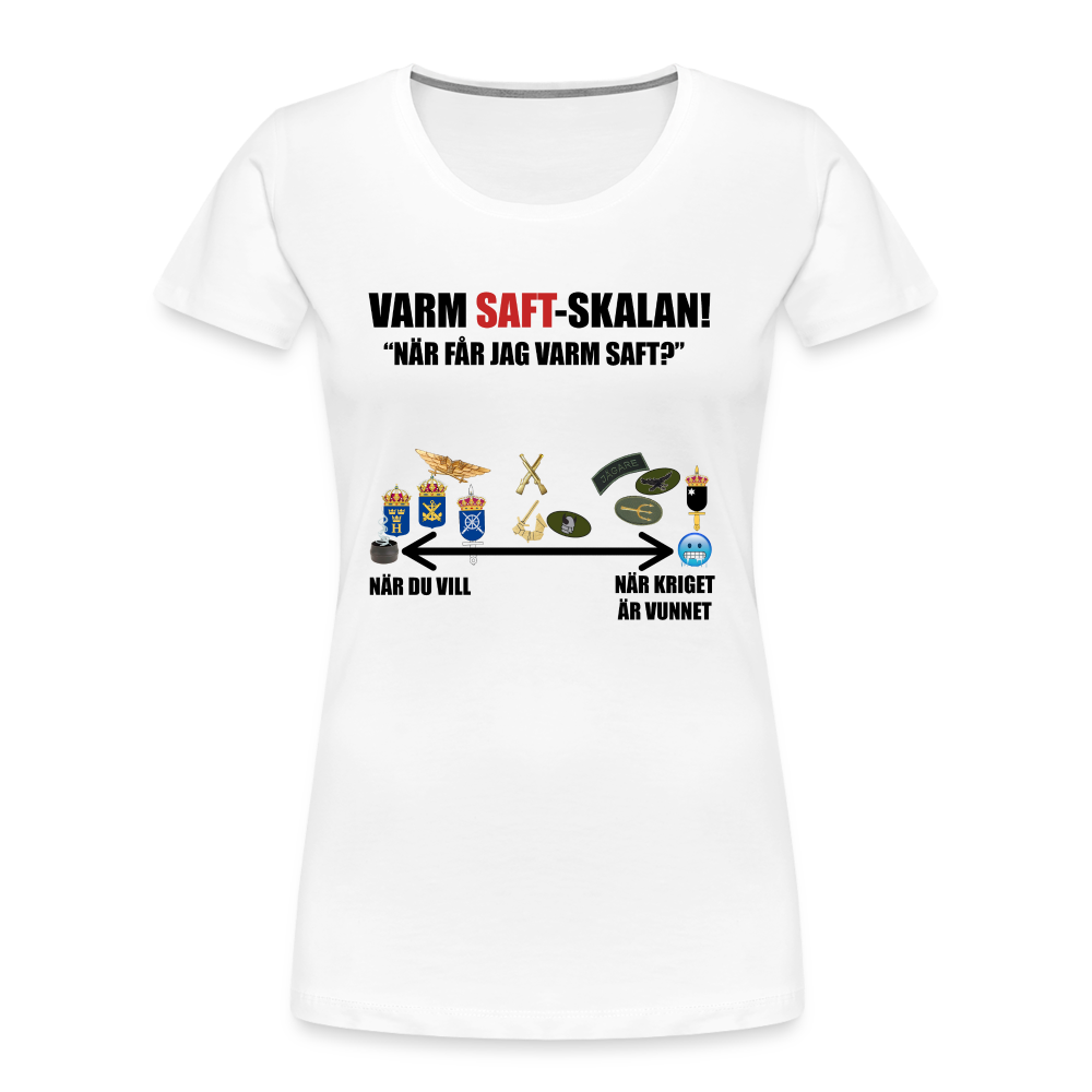 Varm saft-skalan (ekologisk premium-T-shirt dam-edition) - vit