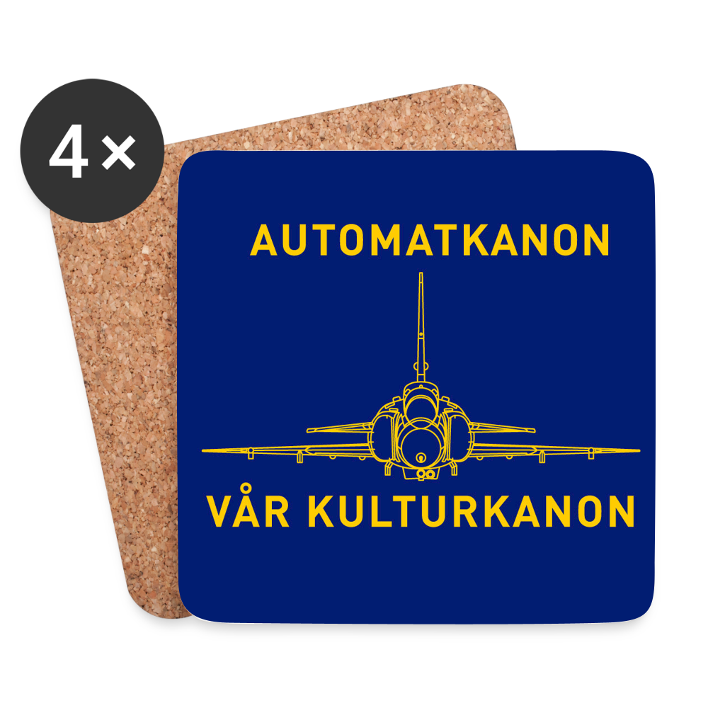Automatkanon, vår kulturkanon (Underlägg, 4-pack) - vit