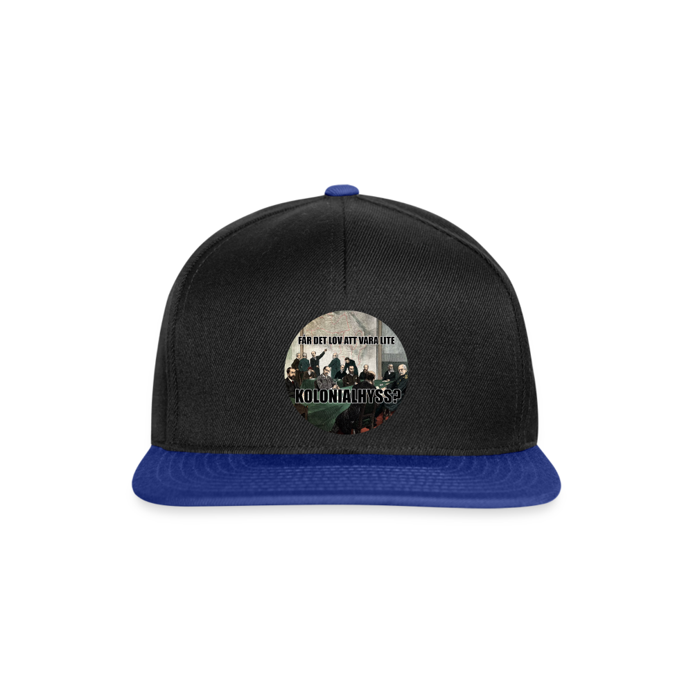 Får det lov att vara lite kolonialhyss? (Snapbackkeps-edition) - svart/kungsblå