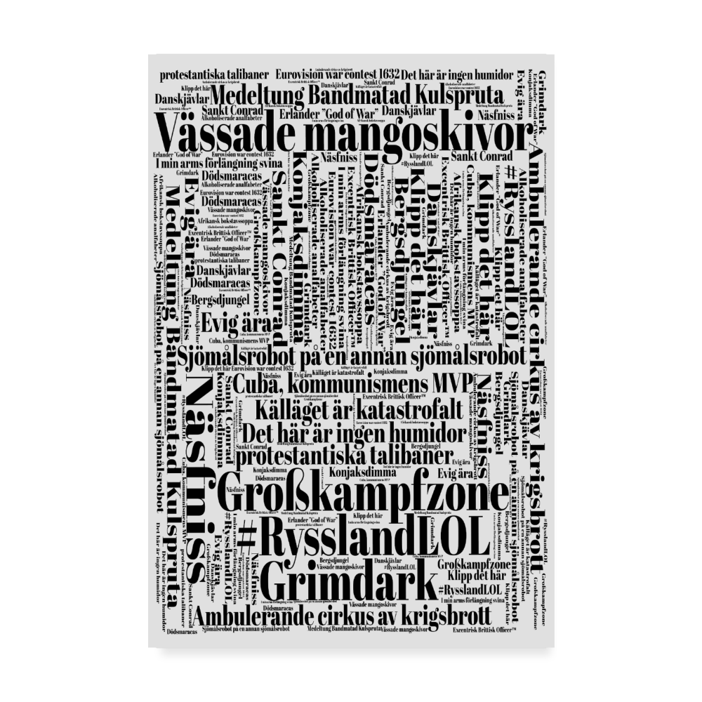KHP Citatvägg (30x40cm poster) - vit