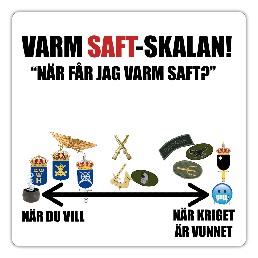 Varm saft-skalan (sticker) - matt vit