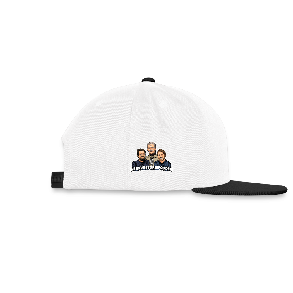 Medeltung Bandmatad Kulspruta (Snapbackkeps-edition - vit/svart