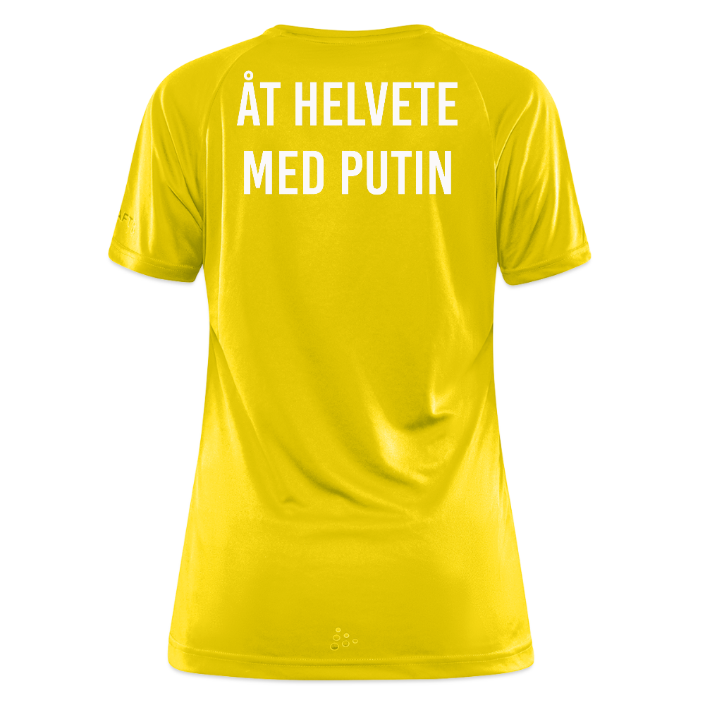 Åt helvete med Putin (tränings-T-shirt dam-edition) - gul