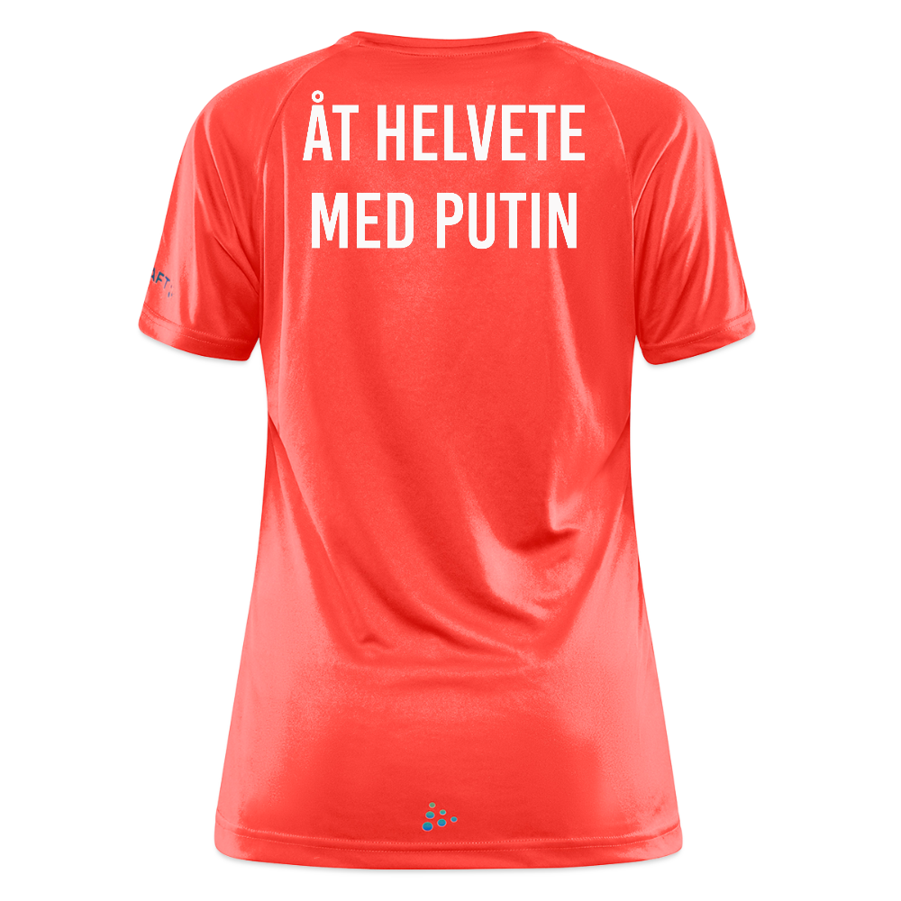 Åt helvete med Putin (tränings-T-shirt dam-edition) - korall