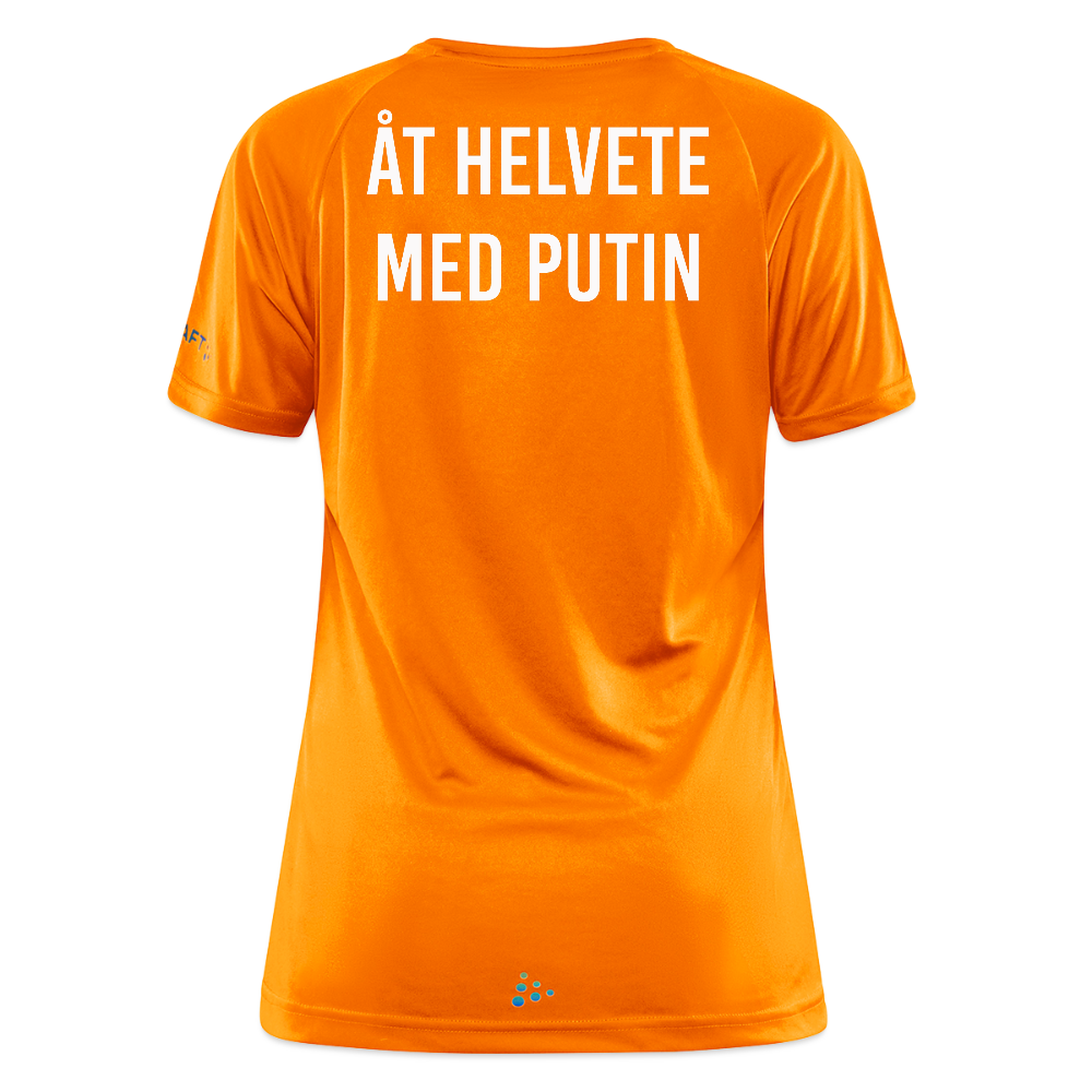 Åt helvete med Putin (tränings-T-shirt dam-edition) - ljusorange