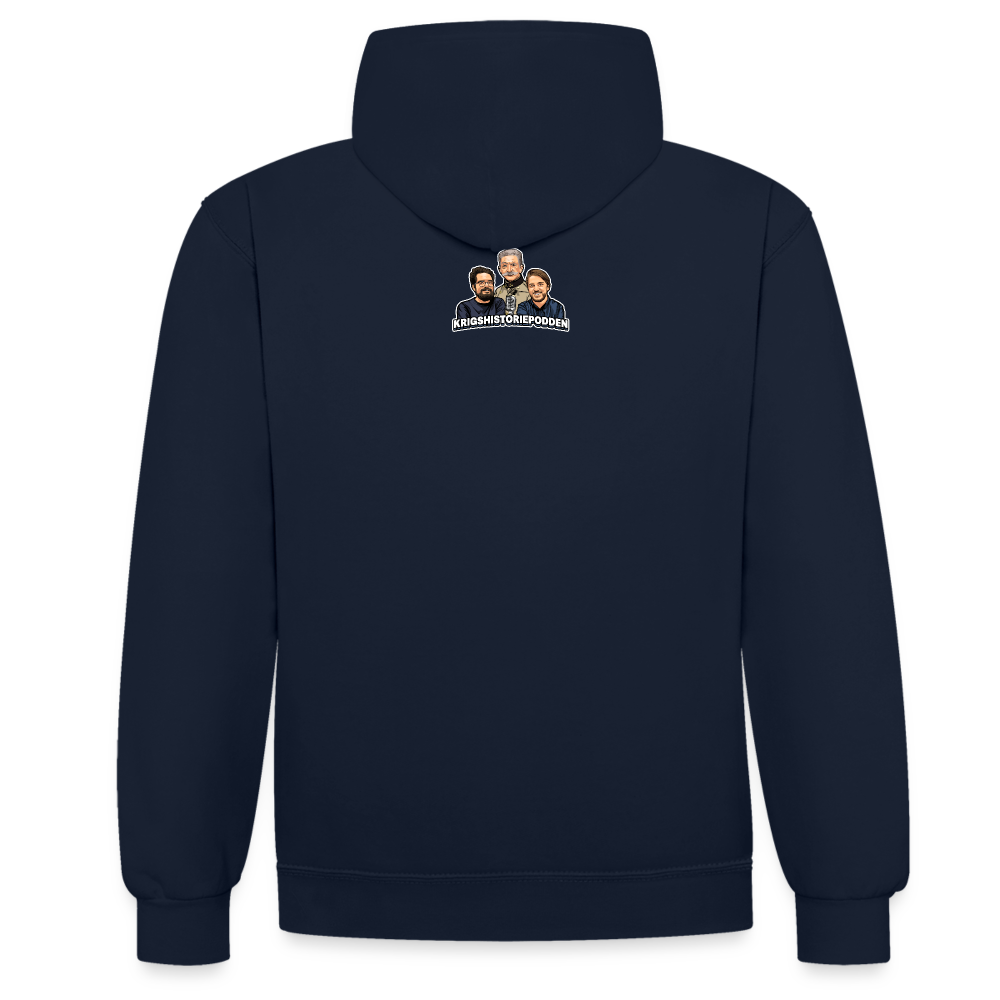 All I want for Christmas is you! (Kontrastluvtröja herr-edition) - marinblå/röd