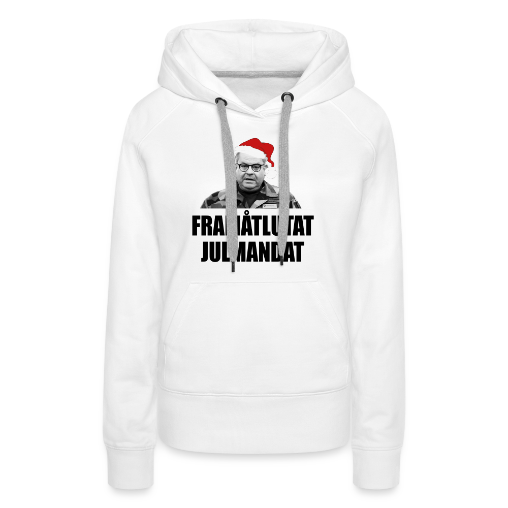 Framåtlutat julmandat (Premiumluvtröja dam-edition) - vit