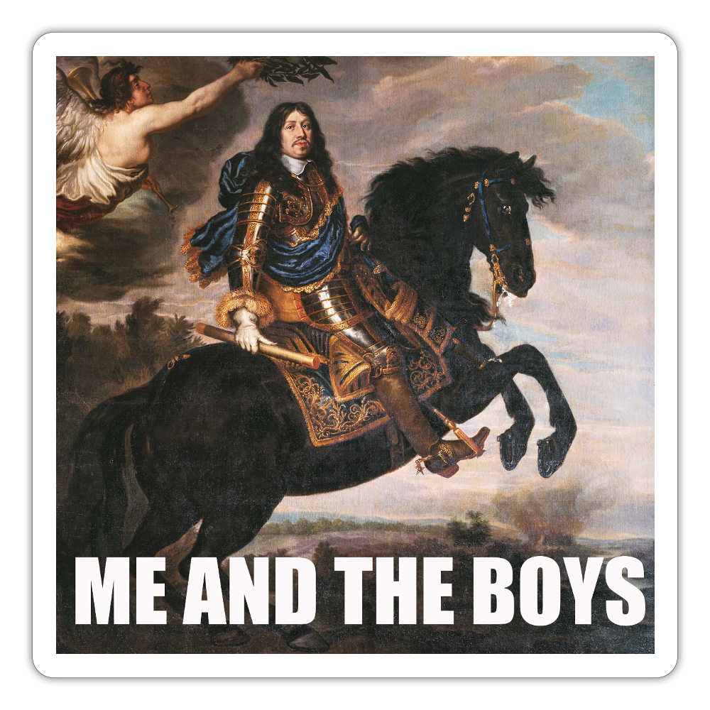 Karl X & boysen (sticker) - matt vit