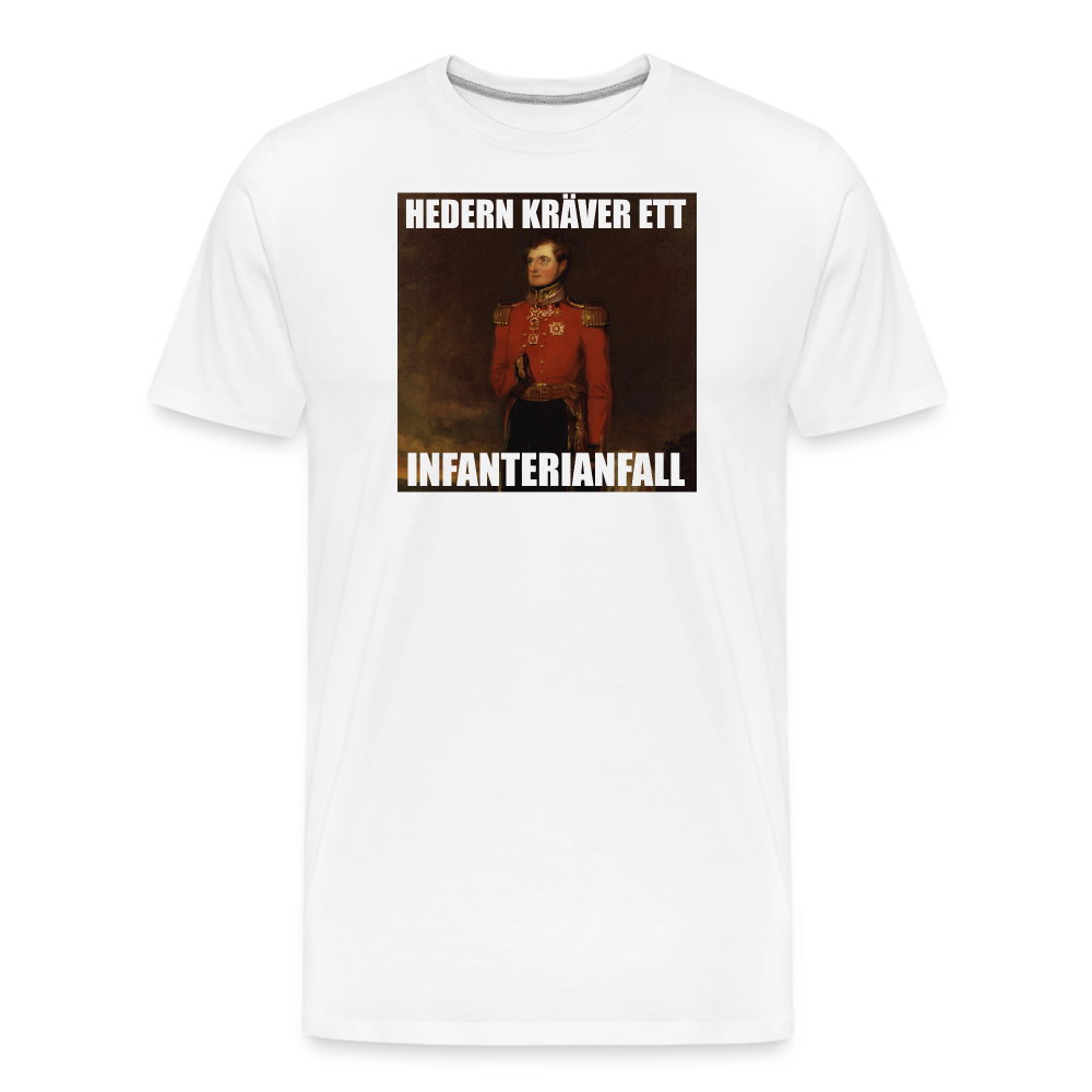 Hedern kräver ett infanterianfall (ekologisk premium-T-shirt herr-edition) - vit