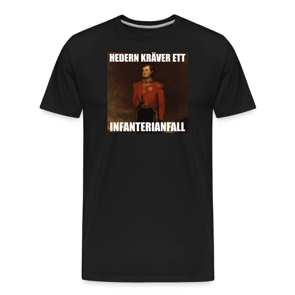 Hedern kräver ett infanterianfall (ekologisk premium-T-shirt herr-edition) - svart