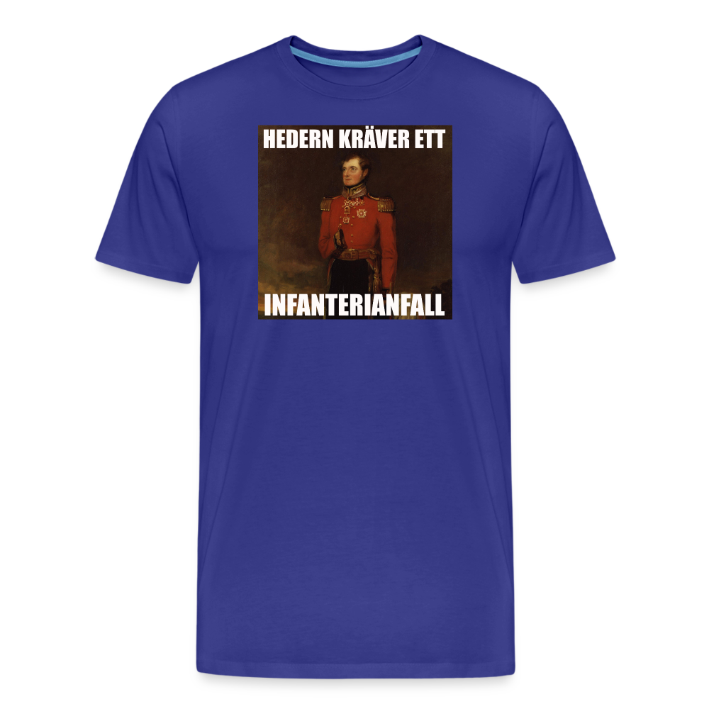Hedern kräver ett infanterianfall (ekologisk premium-T-shirt herr-edition) - kungsblå