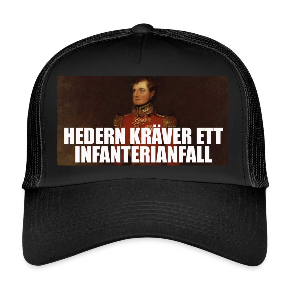 Hedern kräver ett infanterianfall (truckerkeps-edition) - svart/svart