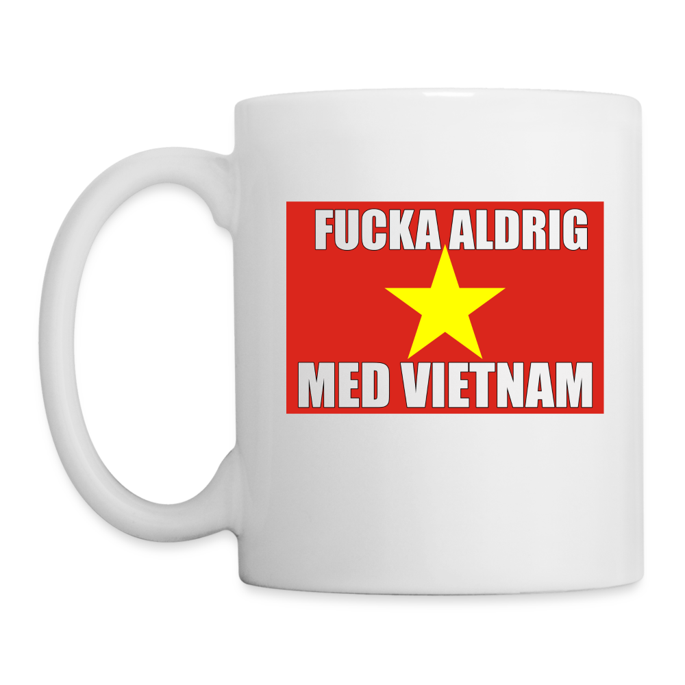 Fucka aldrig med Vietnam (mugg-edition) - vit